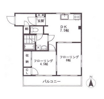 東京都練馬区豊玉北５丁目 賃貸マンション 2DK