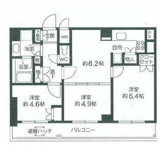 東京都練馬区豊玉北６丁目 賃貸マンション 3DK