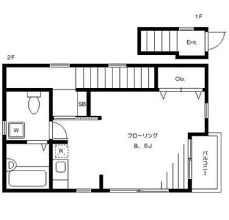 東京都中野区江原町２丁目 賃貸アパート 1R