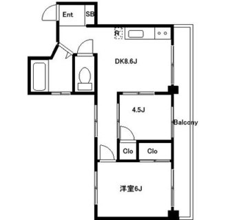 東京都練馬区豊玉北５丁目 賃貸マンション 2DK